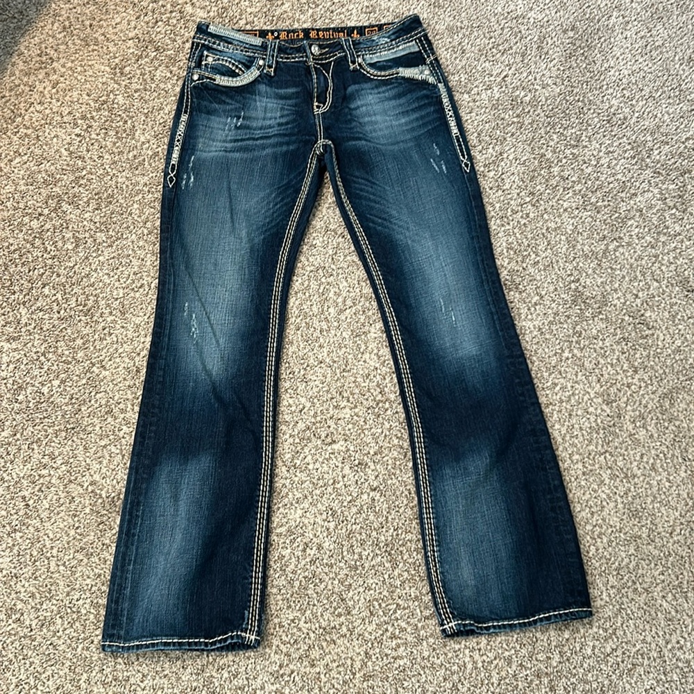 Rock Revival Roza easy bootcut jeans 29 W by 32L
